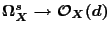 $\Omega _X^s \to \mathcal {O}_X(d)$