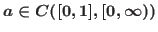 $a\in C([0, 1],[0, \infty))$