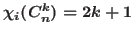 $\chi_i(C^k_n)=2k+1$