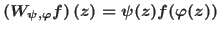$\left(W_{\psi, \varphi}f\right)\left(z\right) = \psi(z) f(\varphi(z))$