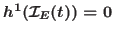 $h^1(\mathcal {I}_E(t)) =0$