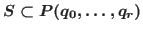 $S\subset \mathbb {P}(q_0,\dots ,q_r)$