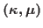 $%
(\kappa,\mu)$