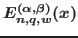 $E_{n, q, w}^{(\alpha, \beta)}(x)$