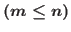$(m \leq n)$