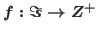 $f:\Im\rightarrow Z^+$