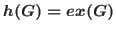 $h(G) = ex(G)$