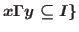 $x\Gamma y\subseteq I \}$