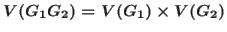 $V(G_1
\boxtimes G_2)=V(G_1)\times V(G_2)$