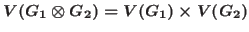 $V(G_1 \otimes G_2) = V(G_1) \times V(G_2)$
