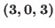 $(3,0,3)$