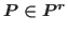 $P\in \mathbb {P}^r$