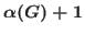 $\alpha(G)+1$