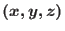 $(x,y,z)$