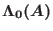 $\Lambda_0(A)$