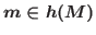 $m\in h(M)$