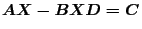 $AX-BXD=C$
